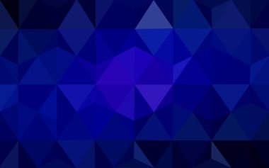 Üçgenler ve degrade origami tarzı oluşur koyu mavi köşeli tasarım deseni.