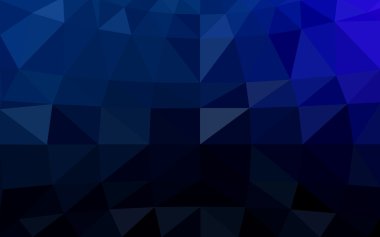 Üçgenler ve degrade origami tarzı oluşur koyu mavi köşeli tasarım deseni
