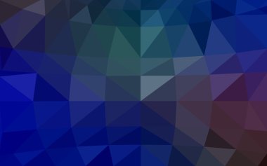 Üçgenler ve degrade origami tarzında oluşan ışık mavi, kırmızı kenarlı tasarım desen