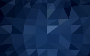 Üçgenler ve degrade origami tarzı oluşur koyu mavi köşeli tasarım deseni