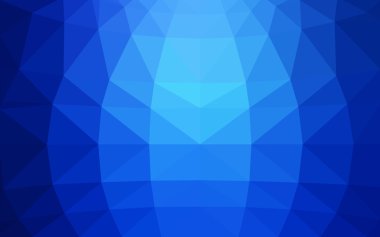 Üçgenler ve degrade origami tarzında oluşan ışık mavi köşeli tasarım deseni