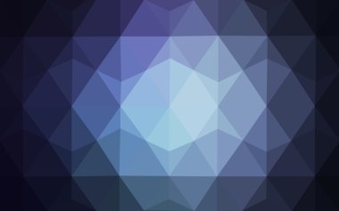 Üçgenler ve degrade origami tarzı oluşur koyu mavi köşeli tasarım deseni.