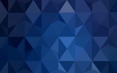 Üçgenler ve degrade origami tarzı oluşur koyu mavi köşeli tasarım deseni.