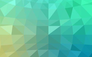 Üçgenler ve degrade origami tarzında oluşan ışık yeşil köşeli tasarım deseni