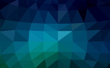 Üçgenler ve degrade origami tarzı oluşur koyu mavi, yeşil köşeli tasarım deseni