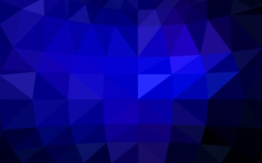 Üçgenler ve degrade origami tarzı oluşur koyu mavi köşeli tasarım deseni