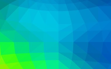 Açık mavi, poligonal tasarım deseni, yeşil üçgenler ve degrade origami tarzı hangi oluşur