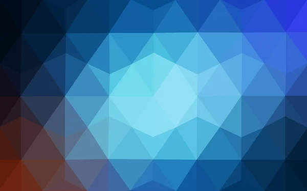 Tmavě modré polygonální návrhový vzor, skládá z trojúhelníků a gradient v origami stylu. — Stockový vektor