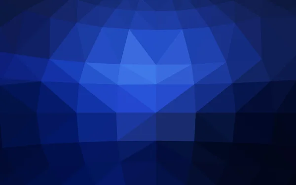 Sötét kék sokszögű tervezési minta, amelyek a háromszögek és átmenet, origami stílusú — Stock Vector