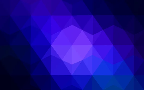 Modello di disegno poligonale blu scuro, che consiste di triangoli e gradiente in stile origami . — Vettoriale Stock