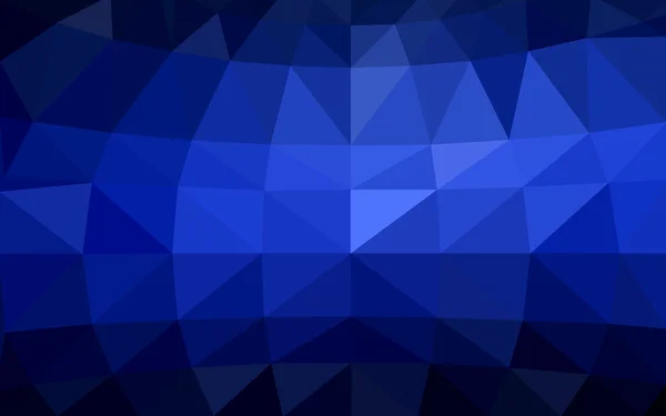 Modèle de conception polygonale bleu foncé, qui se composent de triangles et de dégradé dans le style origami — Image vectorielle