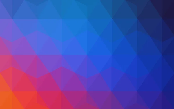 Patrón de diseño poligonal multicolor azul, rojo, que consiste en triángulos y gradiente en estilo origami . — Vector de stock