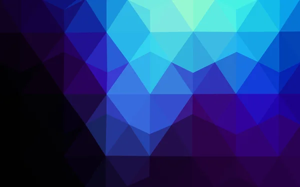 Dark blue polygonal design pattern, which consist of triangles and gradient in origami style. — Stock Vector
