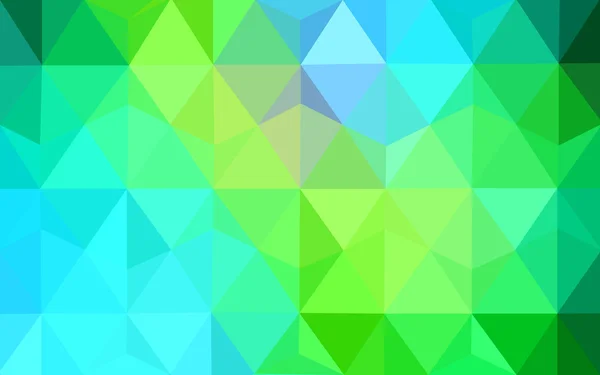 Patrón de diseño poligonal multicolor verde, azul, que consiste en triángulos y gradiente en estilo origami . — Vector de stock