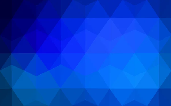 Dark blue polygonal design pattern, which consist of triangles and gradient in origami style. — Stock Vector