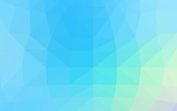 Patrón de diseño poligonal azul claro, verde, que consiste en triángulos y gradiente en estilo origami — Vector de stock