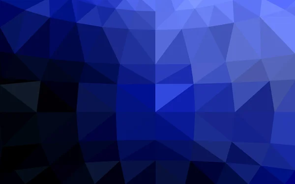 Modèle de conception polygonale bleu foncé, qui se composent de triangles et de dégradé dans le style origami — Image vectorielle