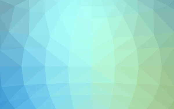 Modèle polygonal bleu clair, vert, qui se composent de triangles et de dégradés dans le style origami — Image vectorielle
