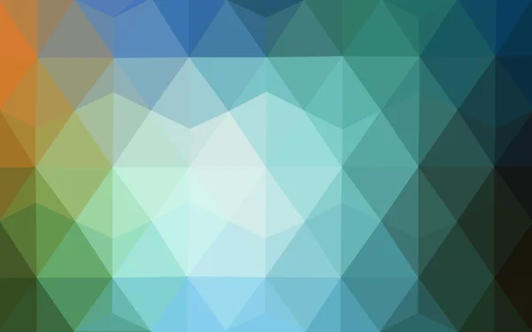 Modèle polygonal vert multicolore, bleu, qui se composent de triangles et de dégradés dans le style origami . — Image vectorielle