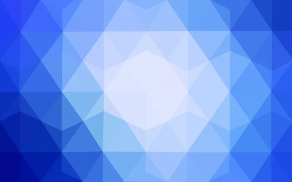 Blaues polygonales Muster, das aus Dreiecken und einem Farbverlauf im Origami-Stil besteht. — Stockvektor