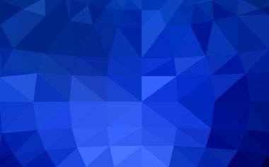 Üçgenler ve degrade origami tarzı oluşur koyu mavi köşeli tasarım deseni