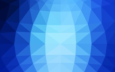 Üçgenler ve degrade origami tarzında oluşan ışık mavi köşeli tasarım deseni