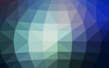 Üçgenler ve degrade origami tarzında oluşan ışık mavi köşeli tasarım deseni