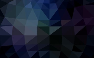 Üçgenler ve degrade origami tarzı oluşur koyu mavi köşeli tasarım deseni