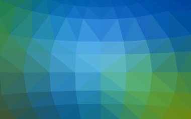 Açık mavi, poligonal tasarım deseni, yeşil üçgenler ve degrade origami tarzı hangi oluşur