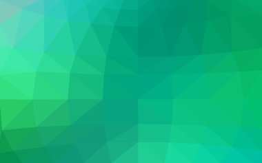 Üçgenler ve degrade origami tarzında oluşan ışık yeşil köşeli tasarım deseni