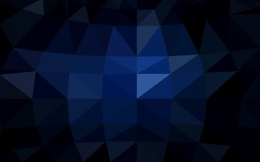 Üçgenler ve degrade origami tarzı oluşur koyu mavi köşeli tasarım deseni