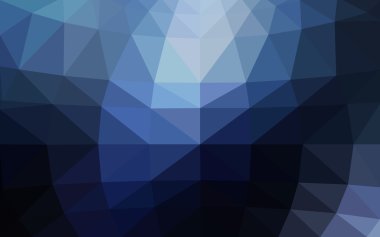 Üçgenler ve degrade origami tarzı oluşur koyu mavi köşeli tasarım deseni