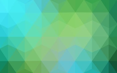 Üçgenler ve degrade origami tarzı oluşur çok renkli yeşil, mavi köşeli tasarım deseni.