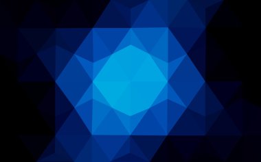 Üçgenler ve degrade origami tarzı oluşur koyu mavi köşeli tasarım deseni.
