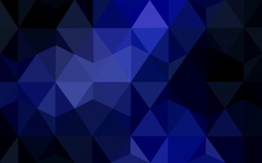 Üçgenler ve degrade origami tarzı oluşur koyu mavi köşeli tasarım deseni.