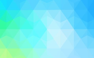 Üçgenler ve degrade origami tarzı oluşur çok renkli yeşil, mavi köşeli tasarım deseni.