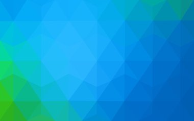 Üçgenler ve degrade origami tarzı oluşur çok renkli yeşil, mavi köşeli tasarım deseni.