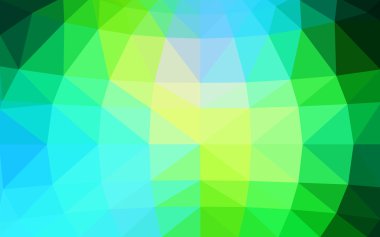 Açık mavi, poligonal tasarım deseni, yeşil üçgenler ve degrade origami tarzı hangi oluşur