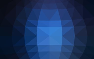 Üçgenler ve degrade origami tarzı oluşur koyu mavi köşeli tasarım deseni