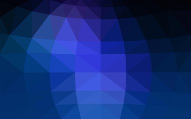 Üçgenler ve degrade origami tarzı oluşur koyu mavi köşeli tasarım deseni