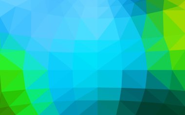 Açık mavi, poligonal tasarım deseni, yeşil üçgenler ve degrade origami tarzı hangi oluşur