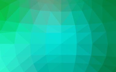 Üçgenler ve degrade origami tarzında oluşan ışık yeşil köşeli tasarım deseni