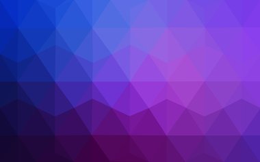 Üçgenler ve degrade origami tarzı oluşur çok renkli pembe, mavi köşeli tasarım deseni.