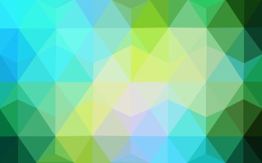 Üçgenler ve degrade origami tarzı oluşur çok renkli mavi, sarı, turuncu poligonal tasarım deseni.