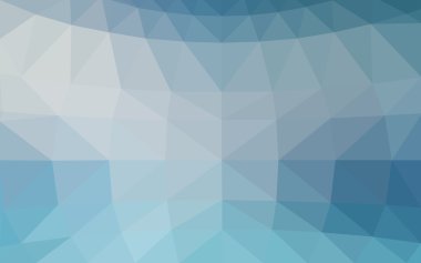 Üçgenler ve degrade origami tarzında oluşan ışık mavi köşeli tasarım deseni