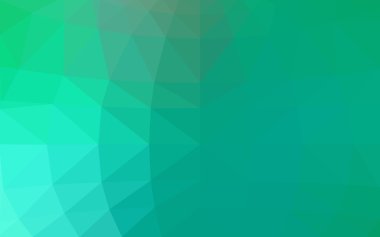 Üçgenler ve degrade origami tarzında oluşan ışık yeşil köşeli tasarım deseni