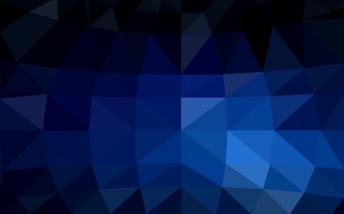 Üçgenler ve degrade origami tarzı oluşur koyu mavi köşeli tasarım deseni