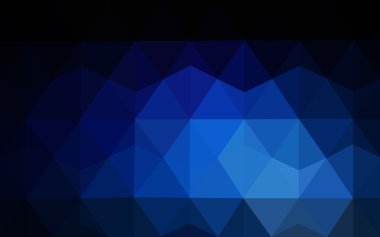 Üçgenler ve degrade origami tarzı oluşur koyu mavi köşeli tasarım deseni.