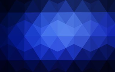 Üçgenler ve degrade origami tarzı oluşur koyu mavi köşeli tasarım deseni.