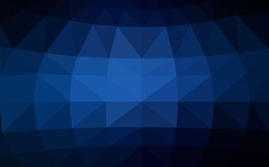 Üçgenler ve degrade origami tarzı oluşur koyu mavi köşeli tasarım deseni